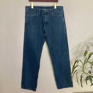 Wrangler Jeans Mens Relaxed Fit 36x32 Dark Wash